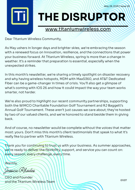 May 2025 Newsletter